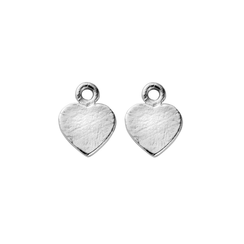 Silver Keeper's Heart Earring Charms