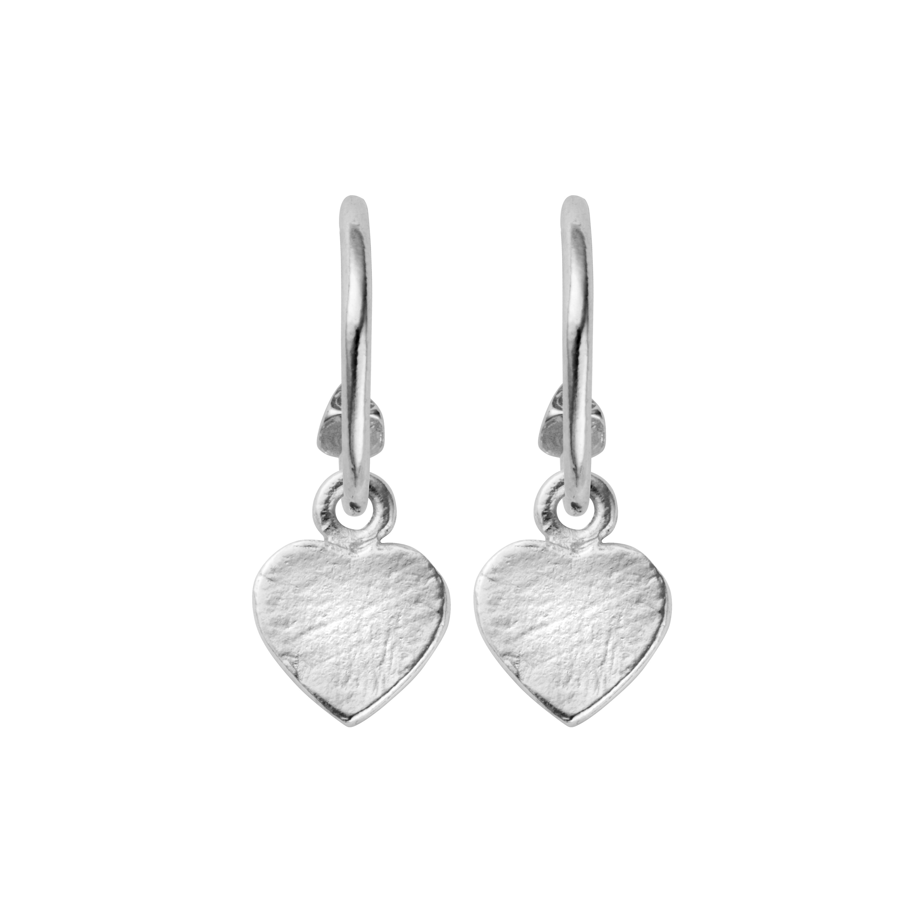 Silver Keeper's Heart Earring Charms