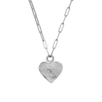 Silver Keeper's Heart Trace Chain Necklace