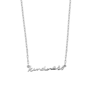 Silver 'Kindness' Affirmation Necklace