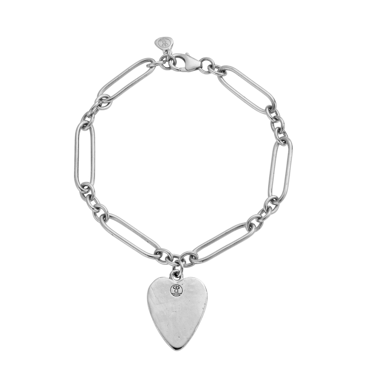 Silver 'Love Lights The Way' Heart Token Bracelet