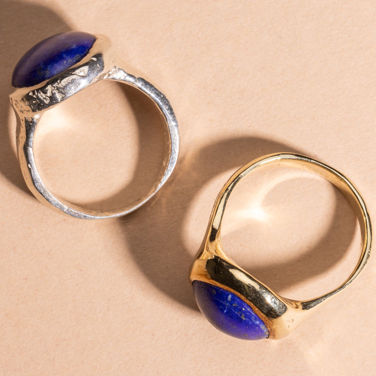 Gold Lapis Mood Ring