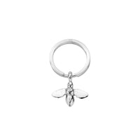 Silver Large Honey Bee Keyring