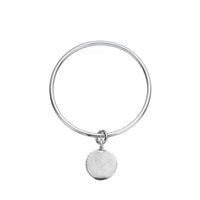 Silver Large Moon Bangle