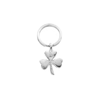 Silver Large Shamrock Key Ring