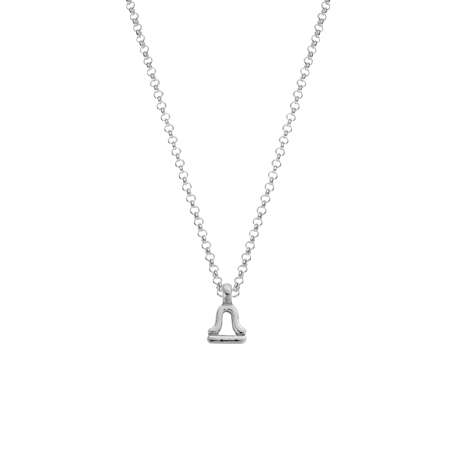 Silver Libra Men's Horoscope Necklace