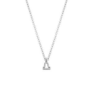 Silver Libra Men's Horoscope Necklace