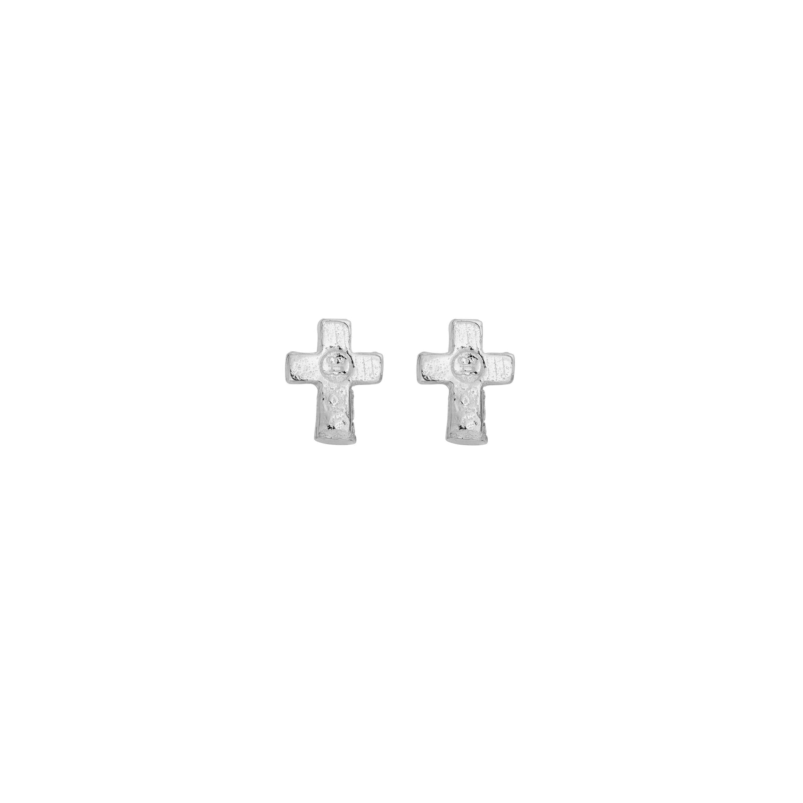 Silver Little Cross Ear Stud