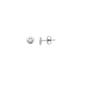 Silver Little Smiley Ear Stud