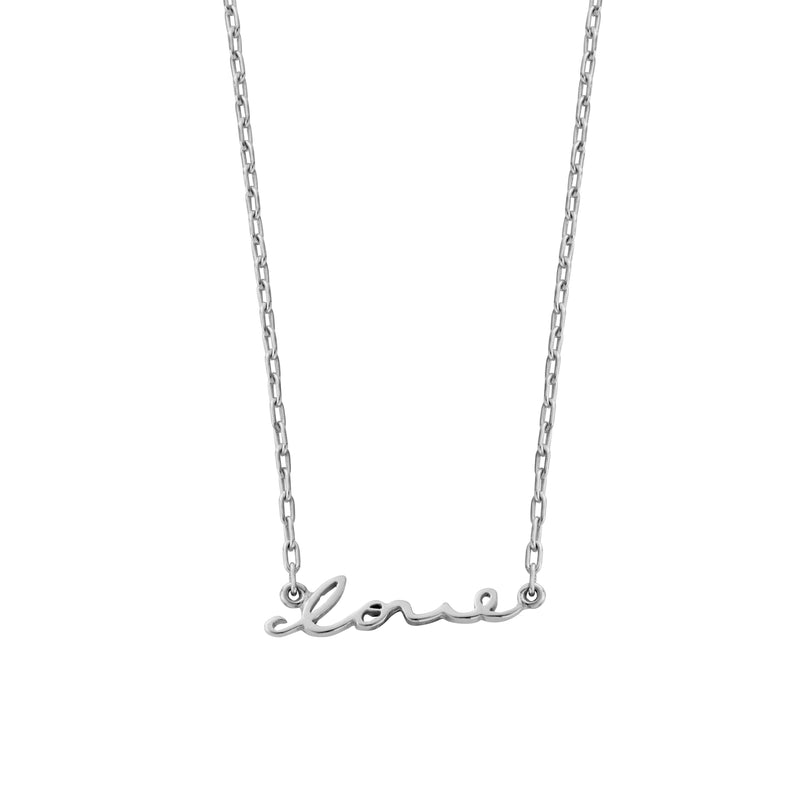 Silver 'Love' Affirmation Necklace