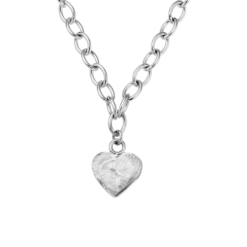 Silver Luxury Keeper's Heart Necklace