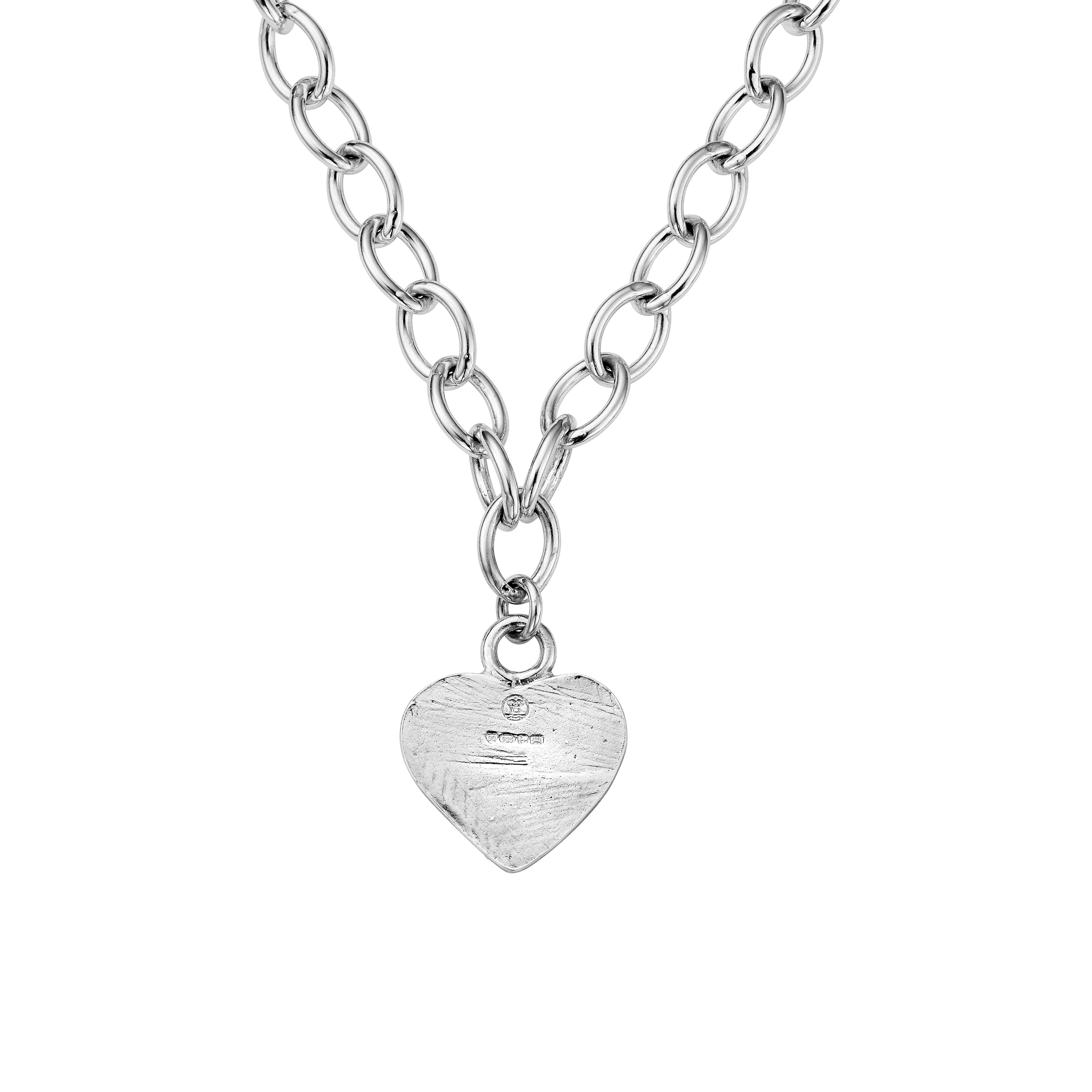 Silver Luxury Keeper's Heart Necklace