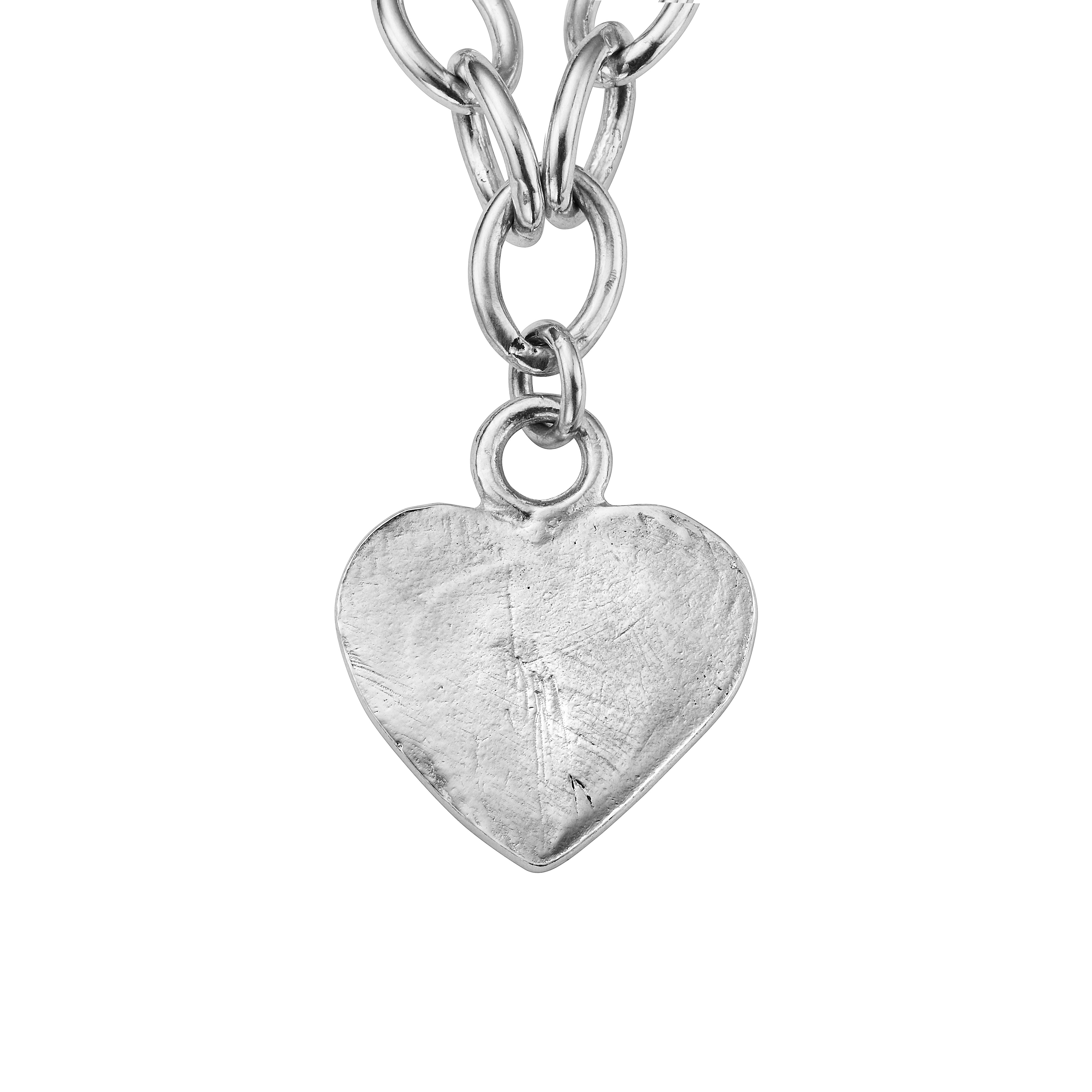 Silver Maxi Heart Classic Keyring with Handwriting – Daniella Draper