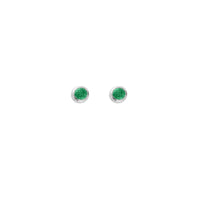 Silver Emerald 'Manifest' Stud Earring