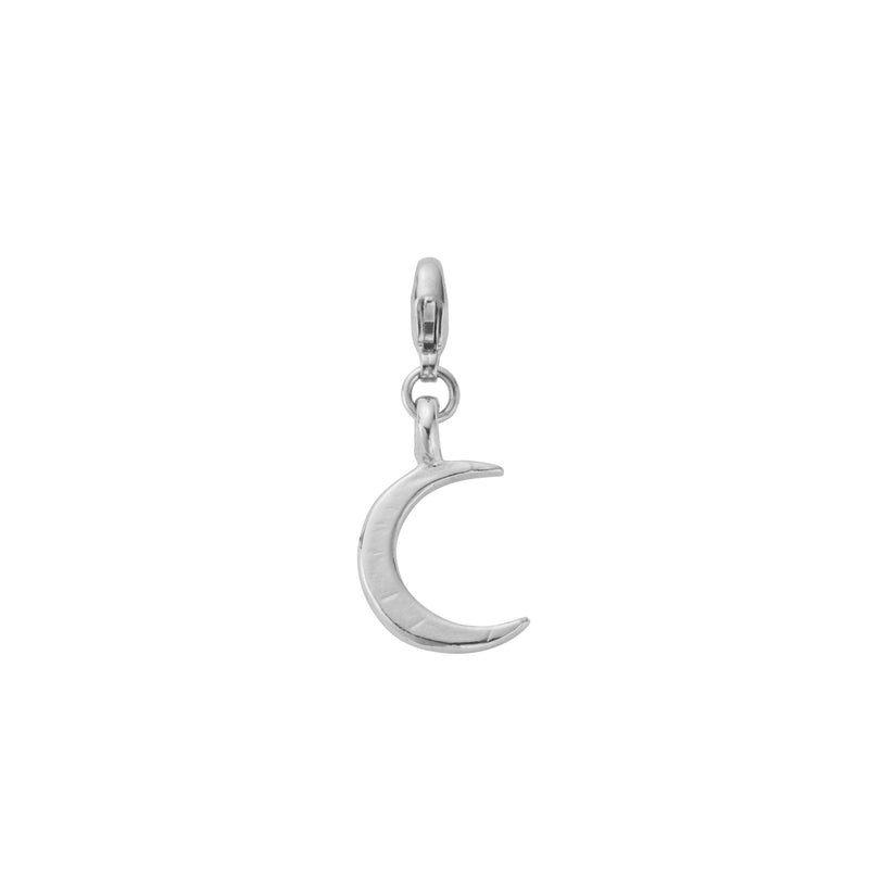 Silver Medium Crescent Moon Lobster Charm