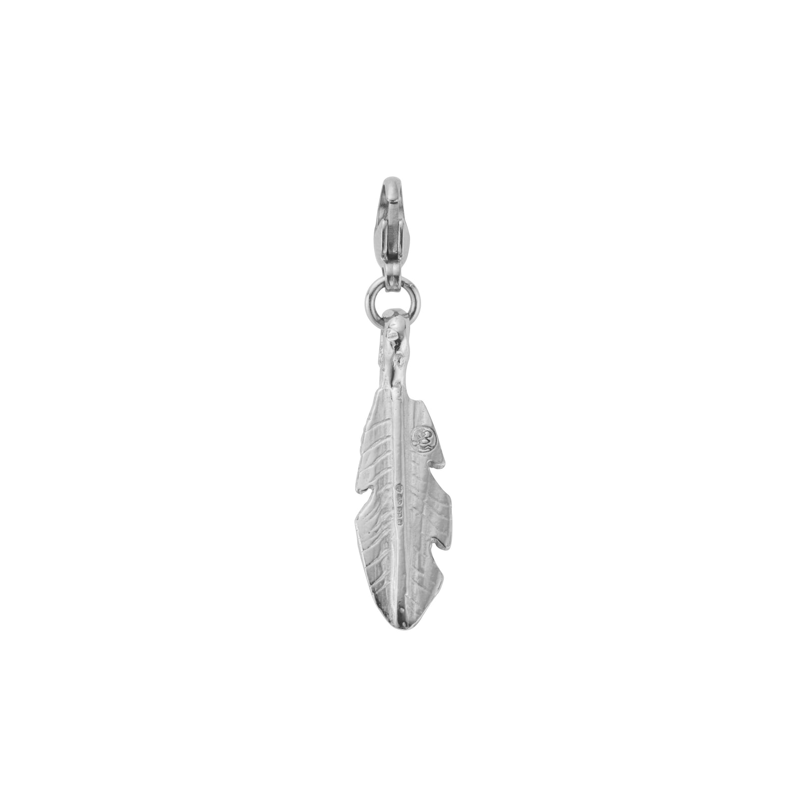 Silver Medium Feather Lobster Charm