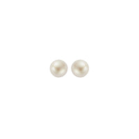 Silver Midi Pearl Stud Earrings