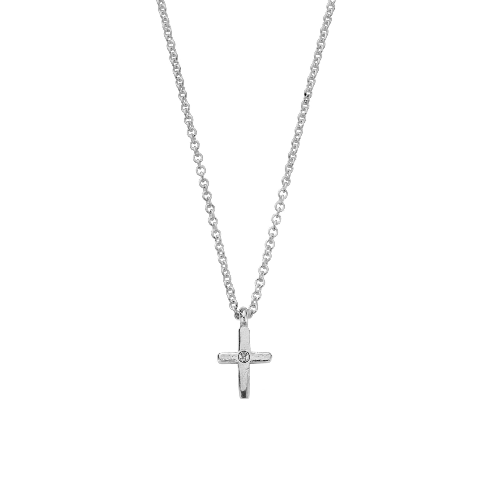 Silver Mini Cross Necklace