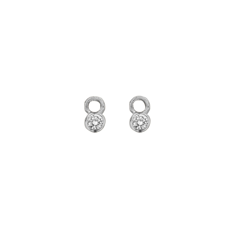 Silver Mini Diamond Earring Charms