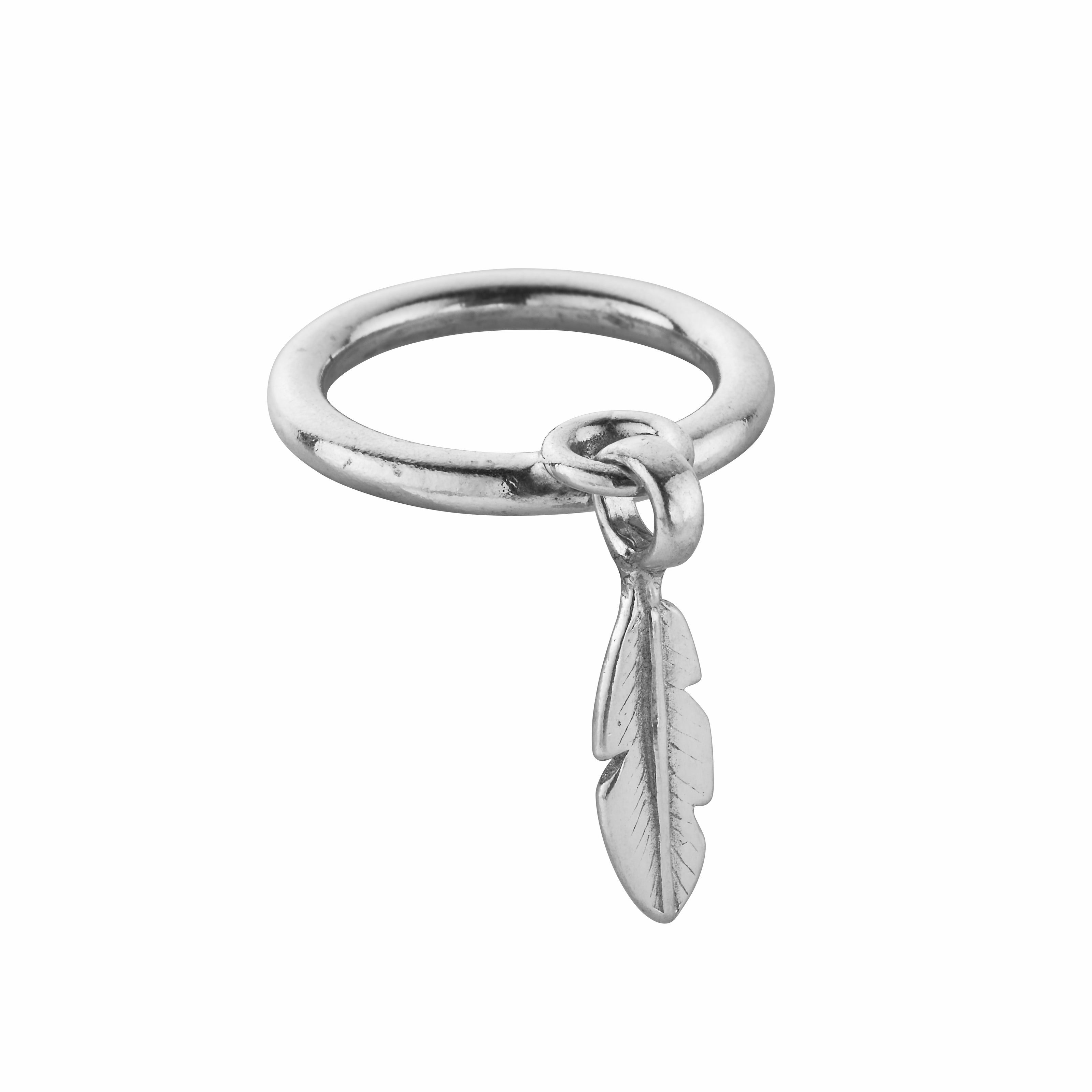 Silver Mini Feather Falling Ring