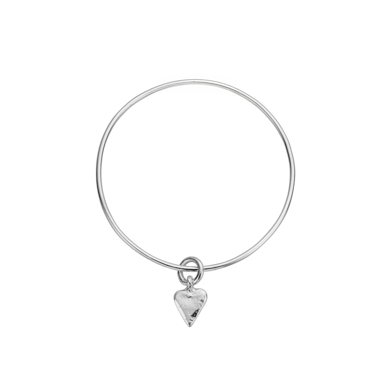 Silver Mini Heart Bangle