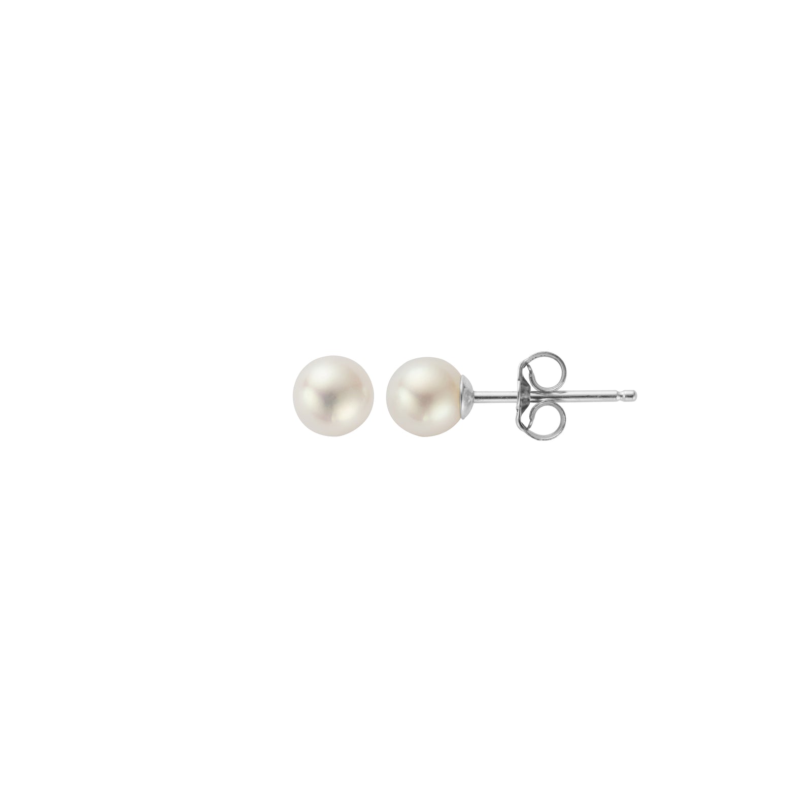 Silver Mini Pearl Stud Earrings