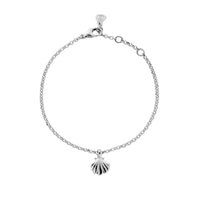 Silver Scallop Shell Chain Bracelet