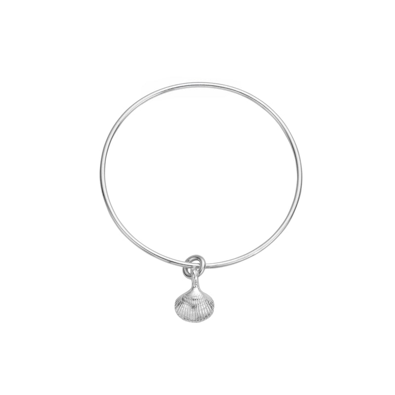 Silver Mini Shell Bangle