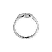 Silver Open Heart Ring