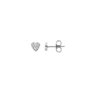 Silver Pavé Diamond Tiny Sweetheart Ear Charm Set