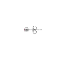 Silver Pink Tourmaline 'Healing' Stud Earring