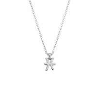 Silver Pisces Men's Horoscope Necklace