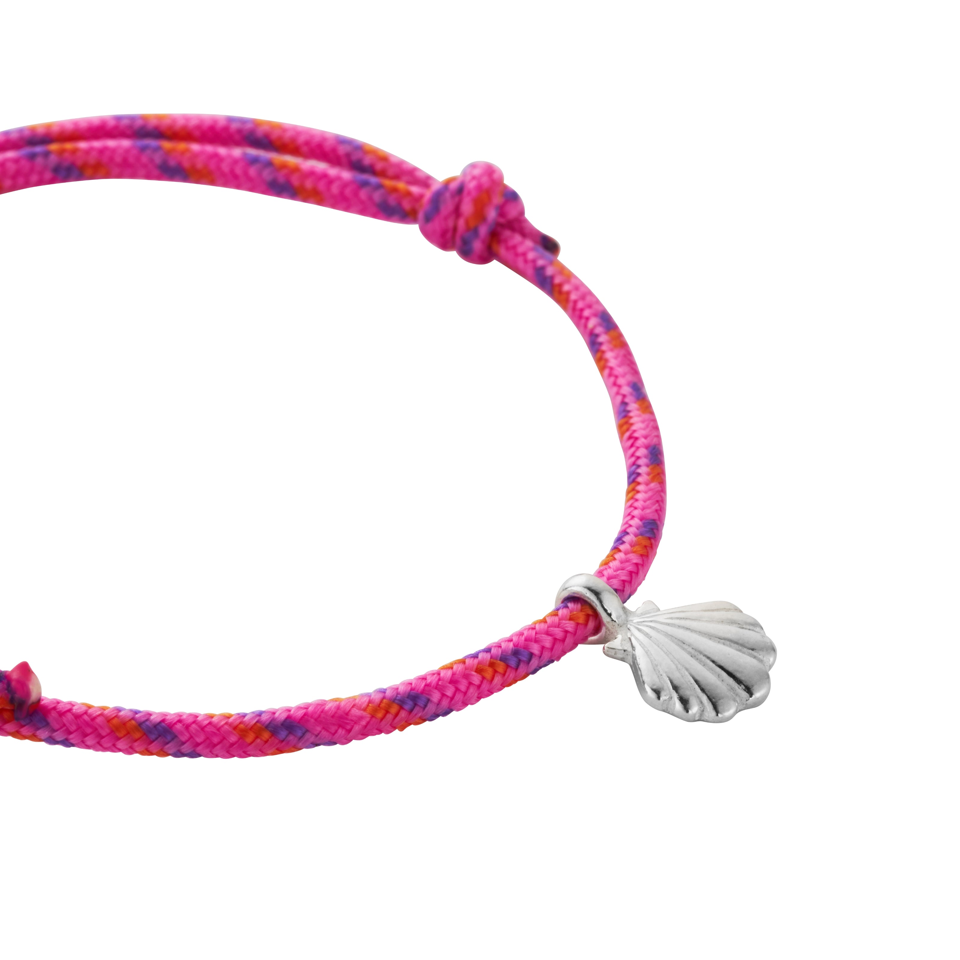 Silver Scallop Shell Speckled Sailing Rope