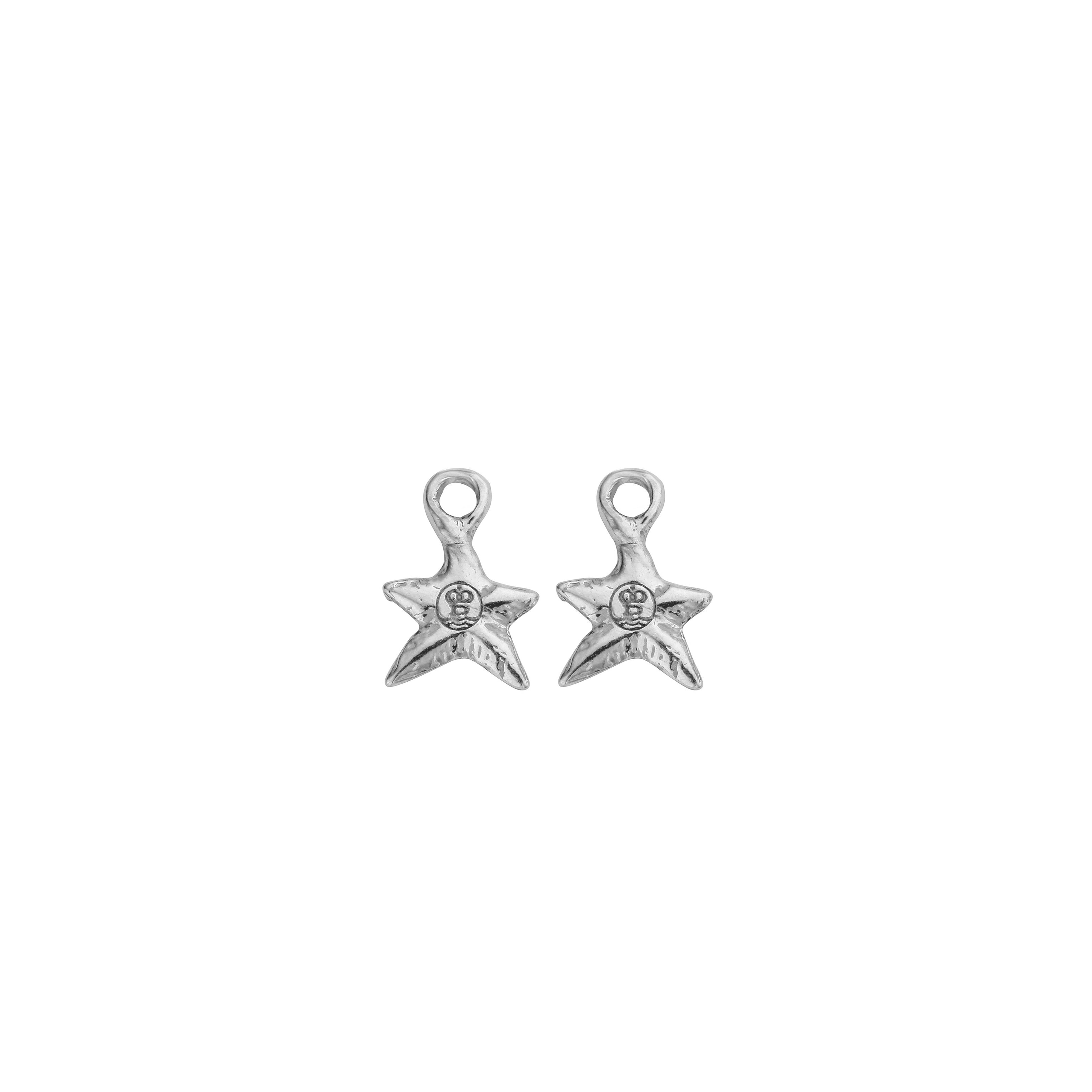 Silver Mini Star Earring Charms