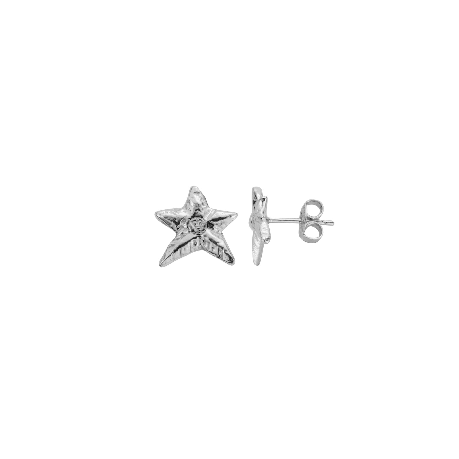 Silver Mini Star Stud Earrings