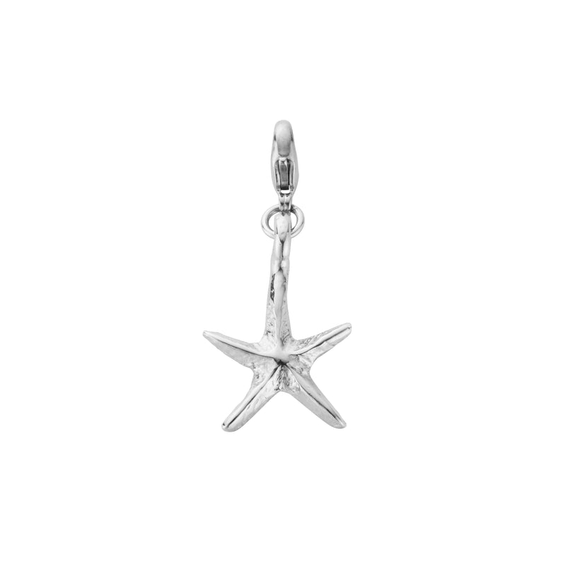 Silver Medium Starfish Lobster Charm