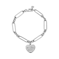 Silver 'The Journey Begins' Heart Token Bracelet