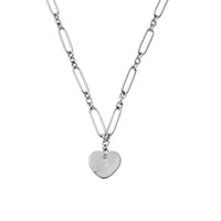 Silver 'The Journey Begins' Heart Token Necklace