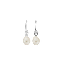 Silver Teardrop Pearl Earring Charms