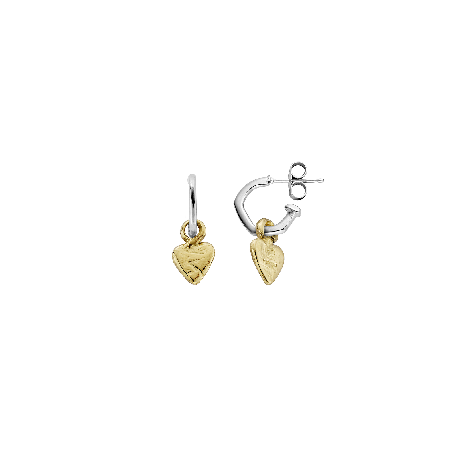 Silver Tiny Cupid Hoop Earrings