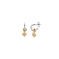 Silver Tiny Cupid Hoop Earrings