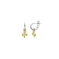 Silver Tiny Cupid Hoop Earrings