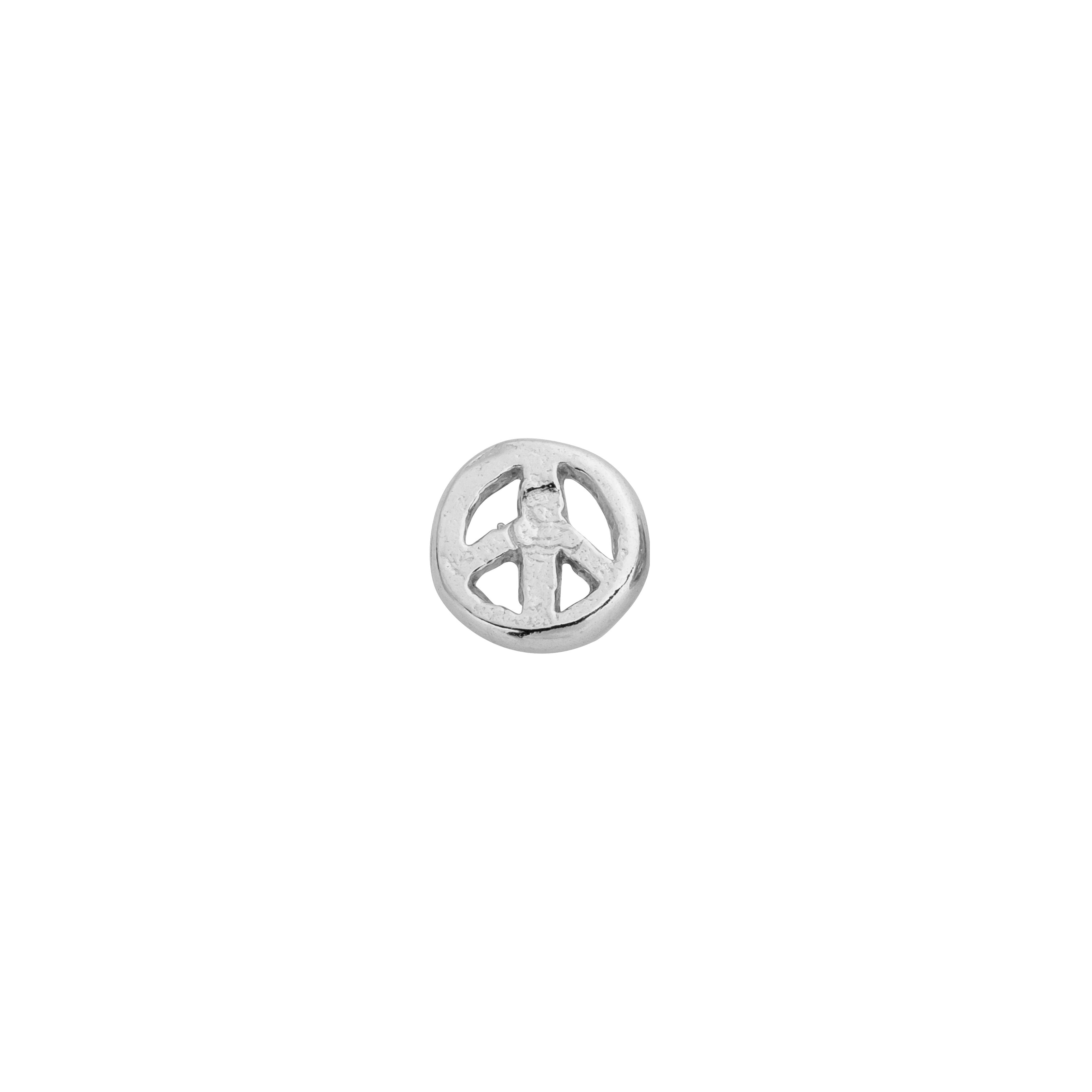 Silver Tiny Peace Ear Charm Set