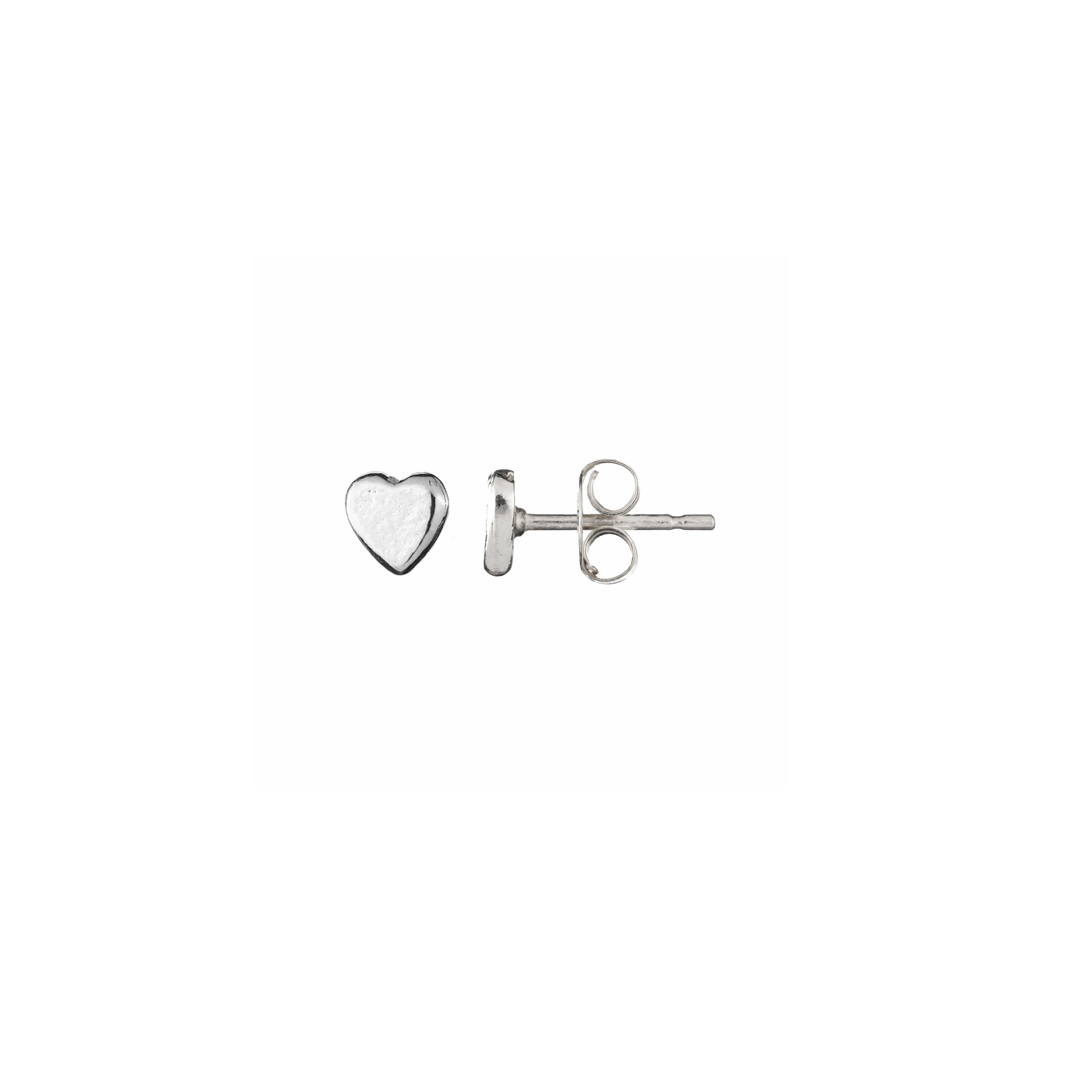 Silver Tiny Sweetheart Ear Stud