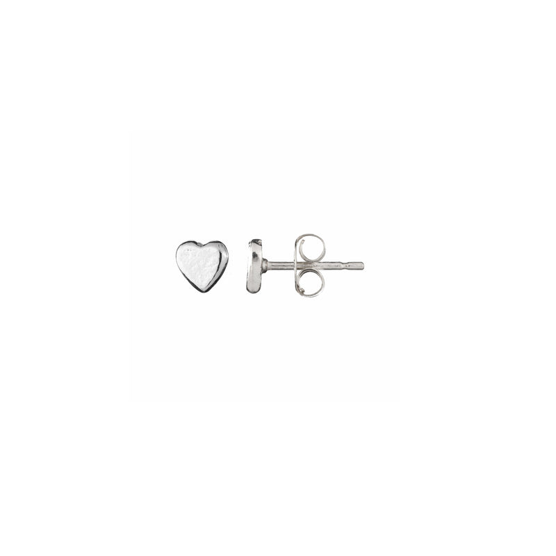 Silver Tiny Sweetheart Ear Stud