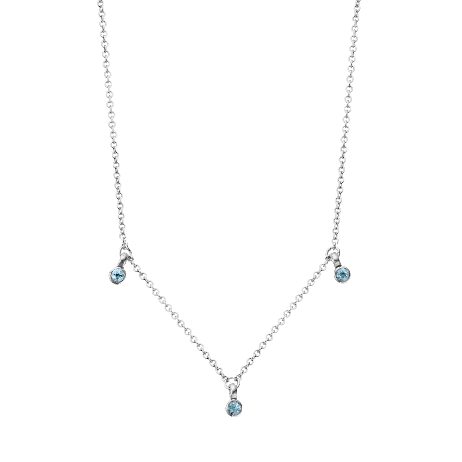 Silver Mini Blue Topaz Gift Set