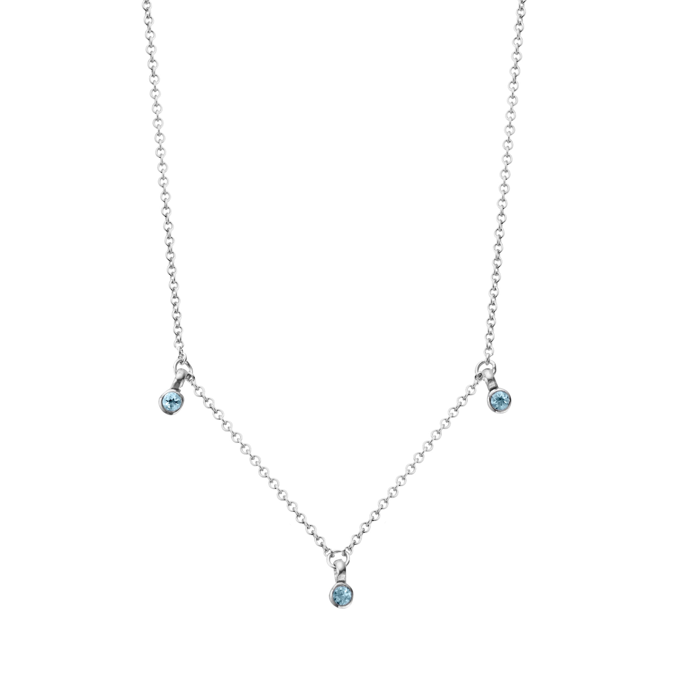Silver Mini Blue Topaz Gift Set