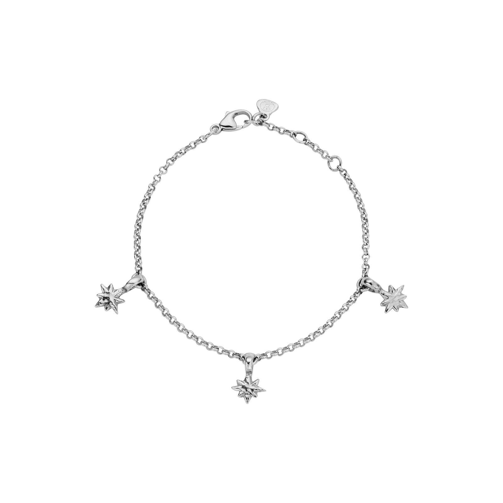 Silver Trio Baby North Star Chain Bracelet