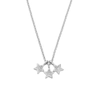 Silver Trio Guiding Star Necklace