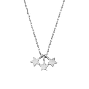 Silver Trio Guiding Star Necklace